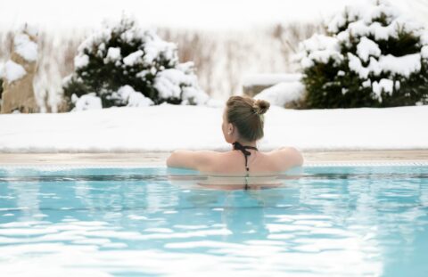 Warmer Pool im Winter Boutique Hotel Relais Chalet Wilhelmy